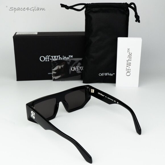 Off-White Women Sunglasses Black Grey Square OERI13F VANCOUVER 1007 BRAND NEW - Picture 8 of 11